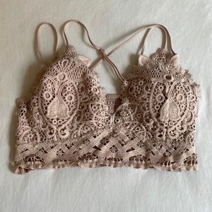 Wishlist champagne criss cross bralette